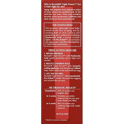 L¡¯Oreal Paris(Pack of 2 ) Paris RevitaLift Triple Power Eye Treatment, 0.5 Fluid Ounce