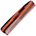 Kent R7T Fine and Wide Tooth Hair Comb, Pocket Comb for Men, Best Beard and Mustache Comb for Everyday Grooming and Styling, Handmade Sawcut and Polished, Made in England