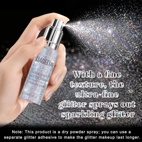 DAGEDA Rainbow Body Glitter Spray 30ML - Holographic Shimmer
