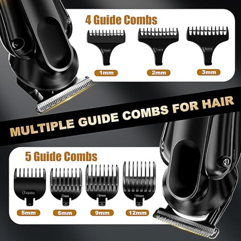 6-in-1 Waterproof Hair Clipper & Beard Trimmer Kit for Men
