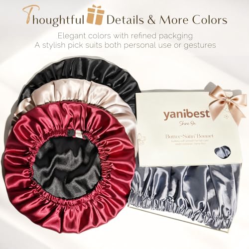 Silk Bonnet for Sleeping - Adjustable Satin Hair Bonnet