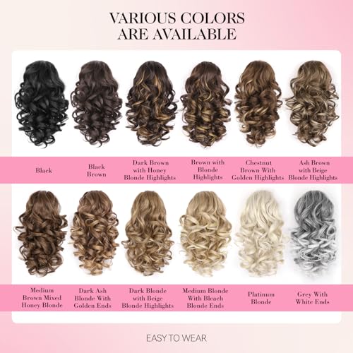 12 Inch Claw Clip Ponytail Extension - Soft Wavy Synthetic Hair