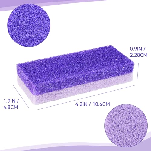 Glass Foot Pumice Stone 4-Pack - Double Sided Callus Remover & Scrubber
