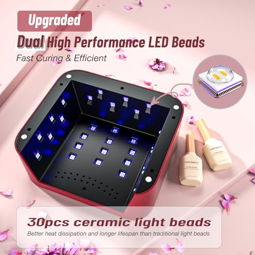 LadyMisty 268W Cordless UV LED Nail Lamp with LCD Display