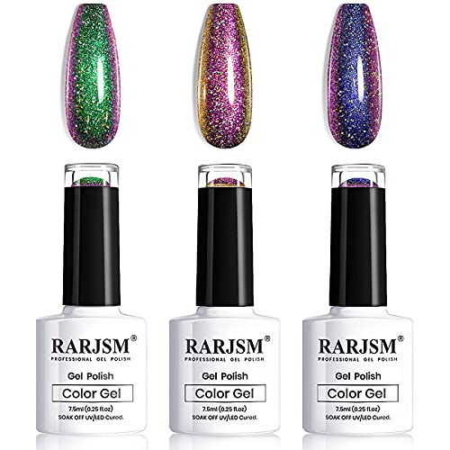 Chameleon Gel Nail Polish Set – Color Changing Holographic 3PC