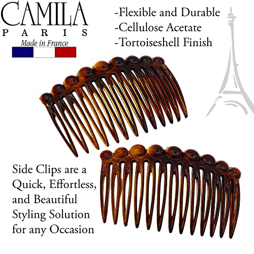 Camila Paris CP33/2 French Hair Comb Set - Tortoise Shell, 2.75in