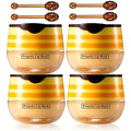 4Pcs Lip Balm Honey Pot, Propolis Moisturizing Honey Lip Mask Lip Balm, Reduces Lip Lines, Prevention Dry and Cracked Lip Scrubs Exfoliator. ¡¦