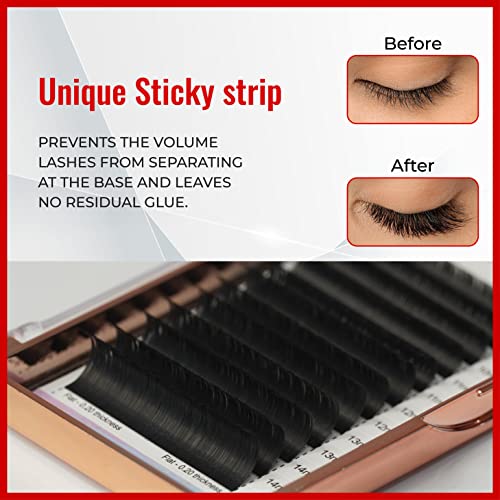 Ellipse Flat Eyelash Extensions C/D Curl 0.20mm Mixed Length