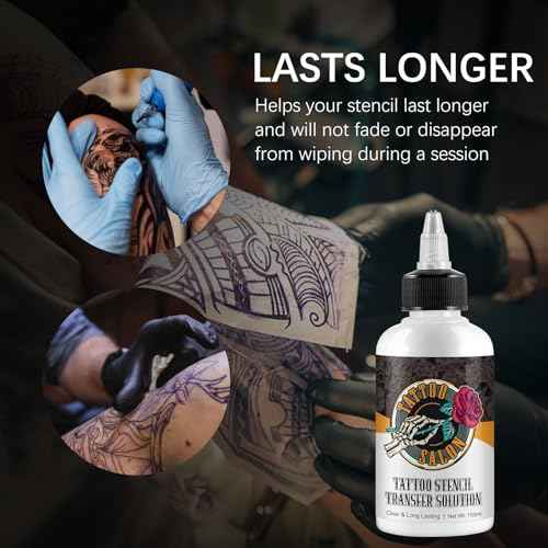 Tattoo Stencil Transfer Gel Solution, Stencil Magic Cream, Tattoo Application Solution for Transfer Paper Machine Stencils, Long-Lasting & Clear, 150ml