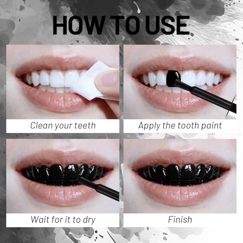 Black Tooth Paint for Cosplay & Halloween - Easy Apply