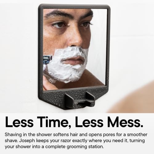 Joseph Fog-Free Shower Mirror with Razor Holder