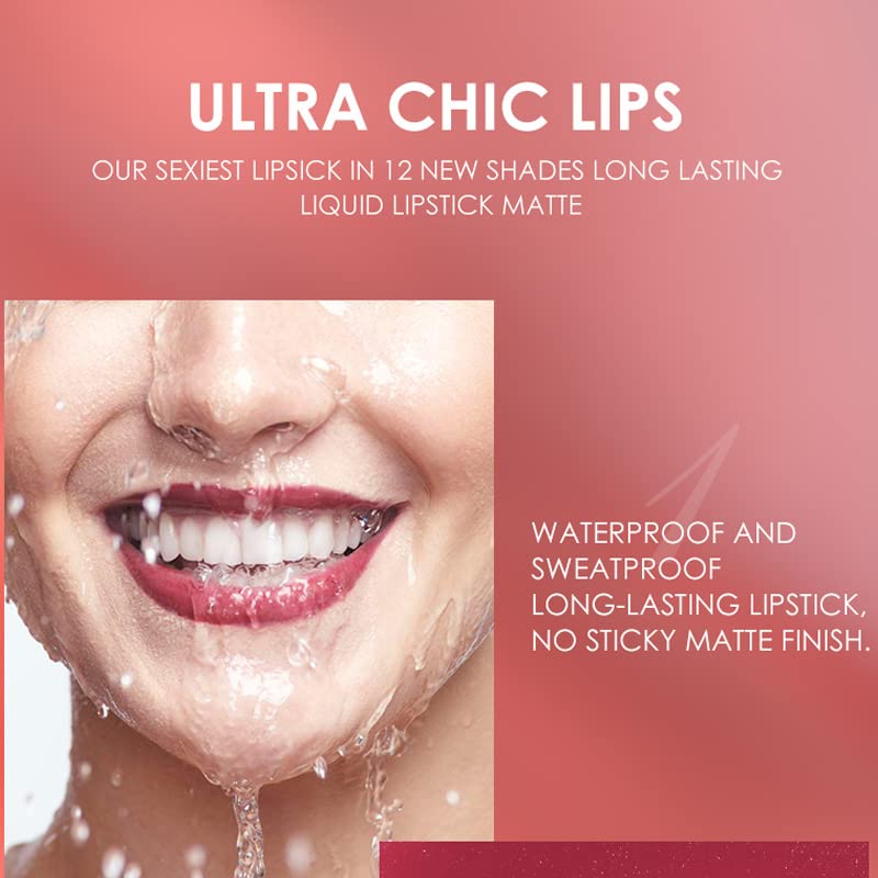 BestLand Matte Liquid Lipstick & Liner Set - 6pc Waterproof