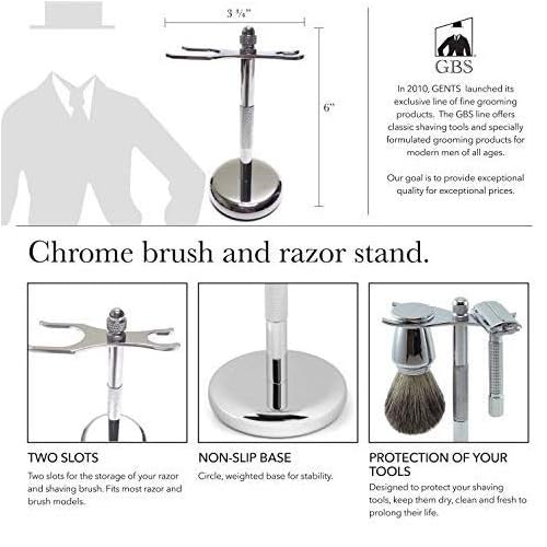 G.B.S Men¡¯s Shaving Kit, Butterfly DE Safety Razor, Badger Brush, Shaving Bowl, Shave Soap, Stand, Aftershave, Cologne Plus Blades, with Bag Home, Pack of 9 Pieces