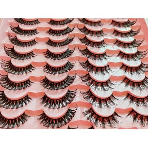 H006 CLARICE False Lashes Faux Mink Fake Eyelashes 20 Pairs Mixed Set Dramatic Volume and Length Multipack Black Reusable Natural Vegan