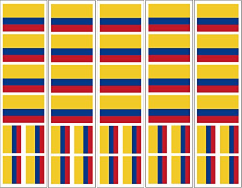 Colombia Flag Temporary Tattoos - 40 Pack, Waterproof