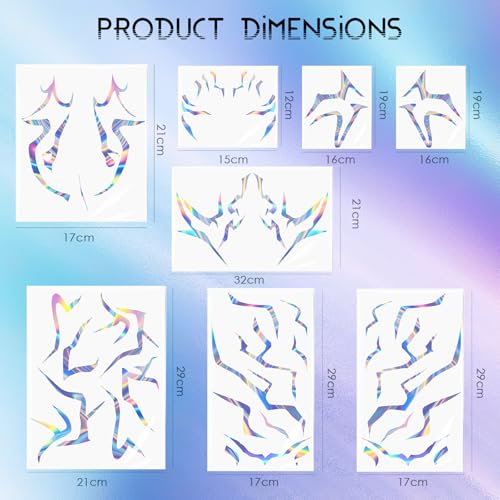 Demon Hunter Anime Temporary Tattoos – 8 Piece Cosplay Set