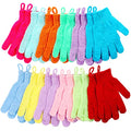 Exfoliating Shower Gloves 24 Pcs with Hanging Loop