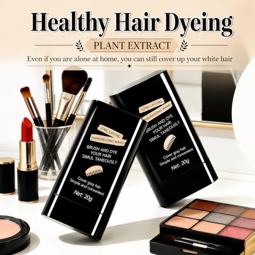 2-in-1 Hair Dye Comb Stick - Grey Hair Coverage, Waterproof