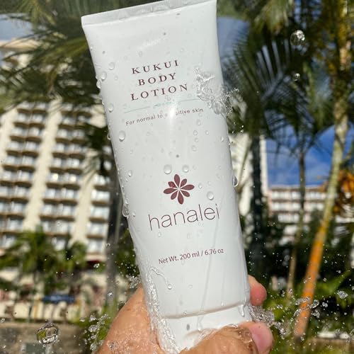 Hanalei Cruelty-Free and Paraben-Free Kukui Body Lotion – Dye-Free Moisturizer with Kukui Nut Oil, Shea Butter, and Jojoba Oil – for Nourished Hydrated Skin – Made in USA – Full Size (200 ml)