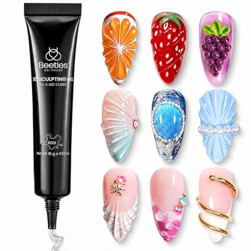 Beetles 15ml 3D Sculpting Gel for Nail Art - Clear Rhinestone Glue