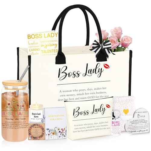 Boss Lady Gifts for Women Boss Christmas Gifts for Women Best Bosses Gift for Woman Thank You Appreciation Birthday Office Gift Set for Bosses Feamle 11 Pcs Gift
