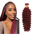 #99J Burgundy Deep Wave Human Hair Bundles 3x 30" 50g