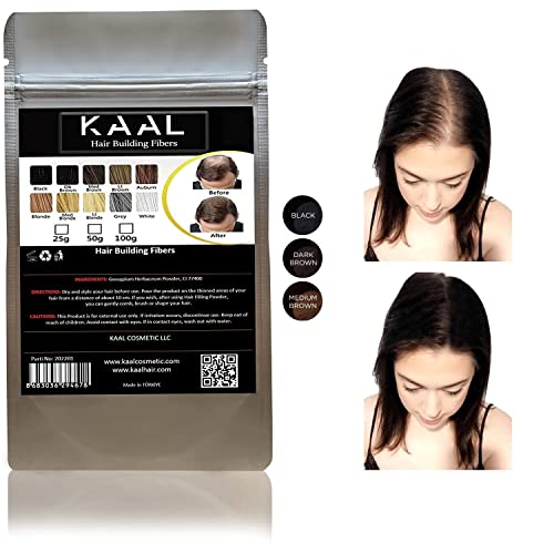 KAAL Hair Fiber Refill Pack | (3.53 oz, Dark Brown) Hair Powder, Hair Fibers for Those Experiencing Hair Loss, Hair Powder for Men - Women, Conceal Thinning Hair Areas, Hair Texture Powder