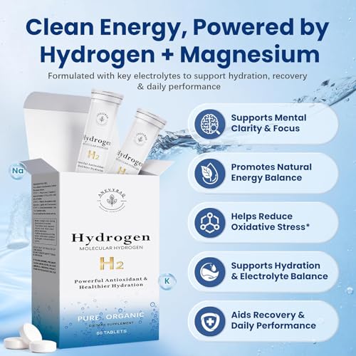 Hydrogen Water Tablets with Magnesium, 8 PPM, 60 Count
