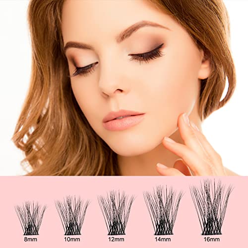 QUEWEL Lash Clusters 72Pc Mixed 8-16mm DIY Eyelash Extensions