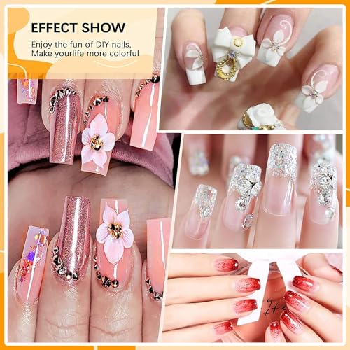Morovan Acrylic Nail Kit for Beginners: Professional Nails Kit Acrylic Set With Everything Complete Starter Set - with 3 Colors Powder and Glitter Powder