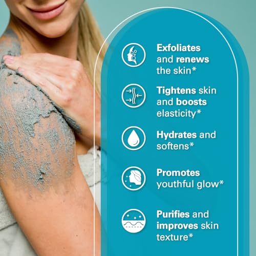 M3 Naturals Charcoal Body Scrub with Collagen & Stem Cells - 12 oz, Exfoliating Face & Body Polish, Pack of 1