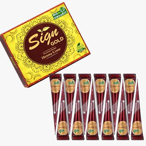 Sign GOLD 100% Natural Henna Hair Dye Cones - Reddish Brown