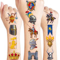 Medieval Knight Temporary Tattoos for Kids | 96 PCS