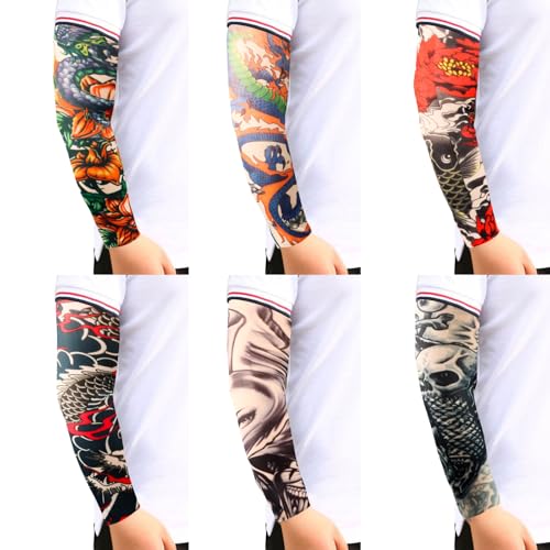 YARIEW Tattoo Sleeves for Men - 12 Pack Cooling Arm Covers