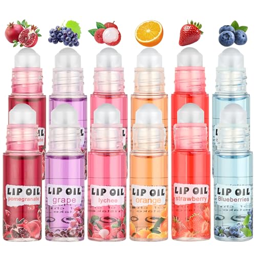 12-Piece Fruit Flavored Lip Gloss Set for Girls - Moisturizing
