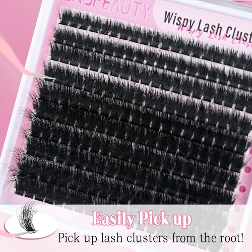 80D Wispy Lash Clusters Kit 8-16mm with Bond & Tweezers