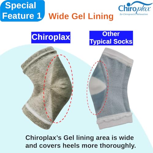 Chiroplax Mint Vented Moisturizing Heel Socks - 2 Pairs for Dry Cracked Feet