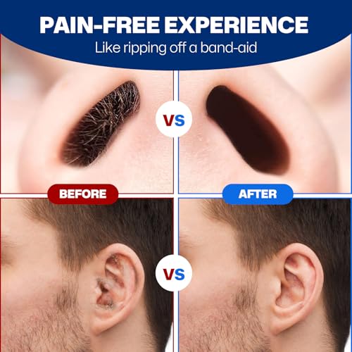 Nose & Ear Waxing Sticks?Professional Nasal Hair Removal 60 Precision Applicators for Pain-Free Waxing at Home. Say Goodbye to Plucking! (Wax refills & wipes sold separately.)