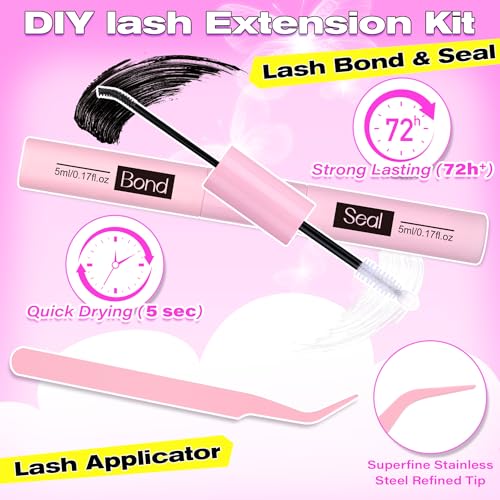 wiwoseo Manga Lash Clusters Kit Fairy Eyelash Extension Kit Anime Cluster Eyelash Extensions Russian Lashes Clusters Spike Individual Lashes Natural Look with Lash Bond and Seal (8-16MM)