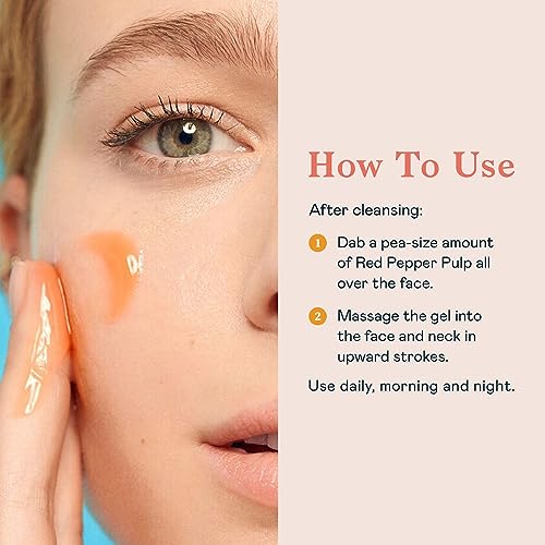 Erborian Red Pepper Pulp Hydrating & Energizing Gel - Facial Moisturizer for Brightened, Refreshed & Plumped Skin - Radiance Boosting Moisturizing Cream - Korean Skin Therapy