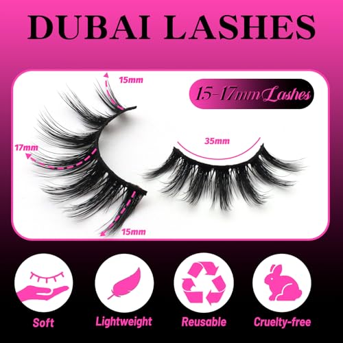 Veleasha 5D Faux Mink Lashes 5 Pairs - Fluffy False Eyelashes