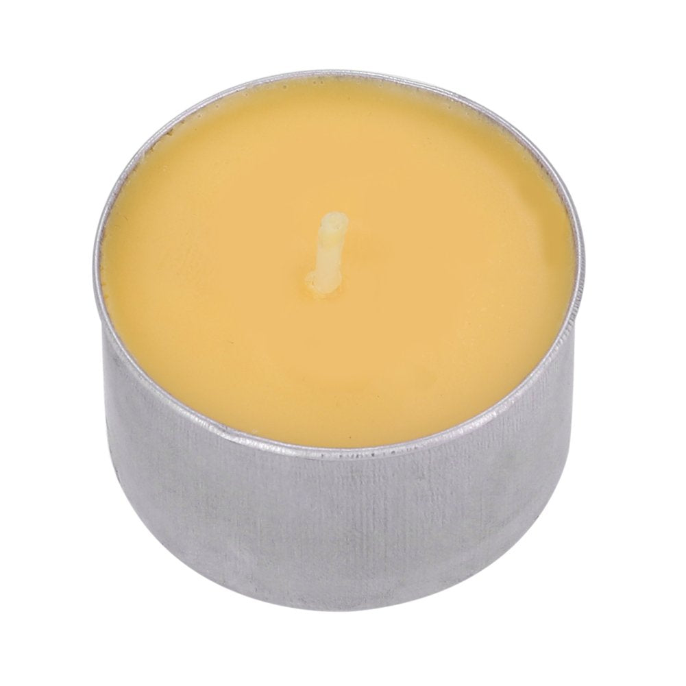 8 Hours Long Lasting Burning Time Tea Light Candles Bulk 50 Pack Smokeless Scented Tealight Candle in Aluminum Cup Yellow Soy Wax Tea Light Decoration Cup Candle for Wedding Birthday Party Christmas