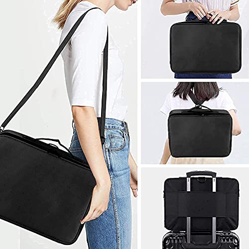 Travel Makeup Train Case Large Capacity Organizer with Dividers