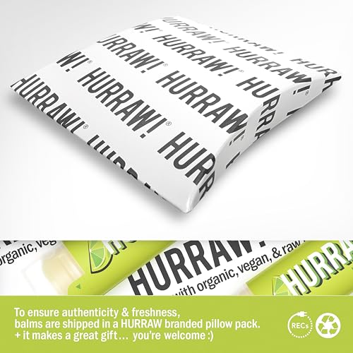 Hurraw! Lime Lip Balm, 2 Pack: Organic, Certified Vegan, Cruelty and Gluten Free. Non-GMO, 100% Natural Ingredients. Bee, Shea, Soy and Palm Free. Made in USA