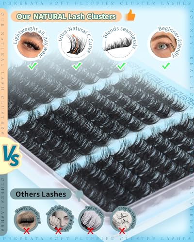 Fluffy Lash Clusters 10-16mm Wispy C Curl DIY Eyelash Extensions