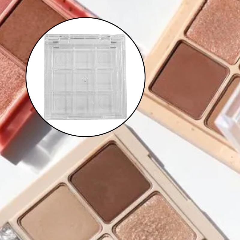 4-Piece 9-Grid Empty Makeup Palette - DIY Lipstick Eyeshadow Organizer