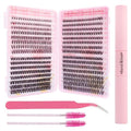 644PCS Lash Clusters Kit - DIY Eyelash Extensions 9-16MM with Bond & Tweezers