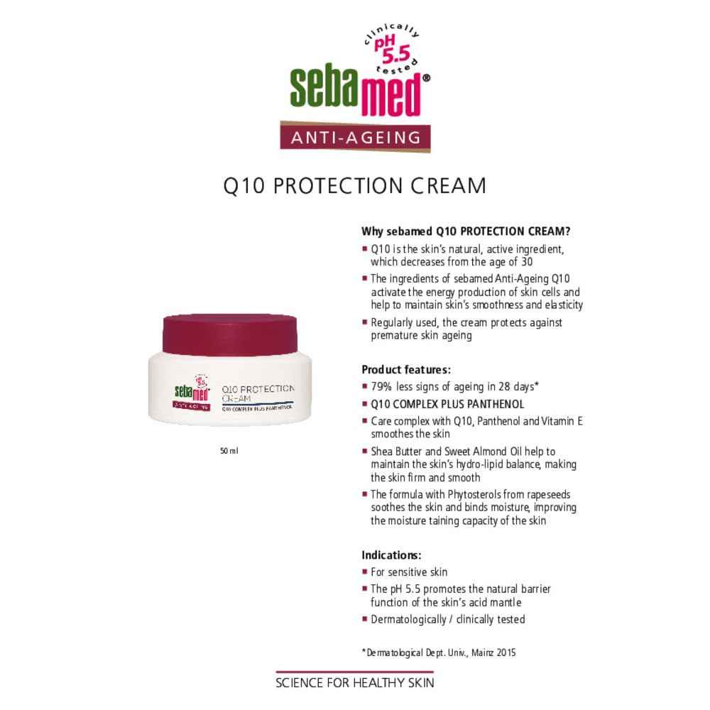 New Sebamed Anti Aging Q10 Protection Cream 50 ml. , PH 5.5 for sensitive skin ,28 days to visibly less wrinkles ,...