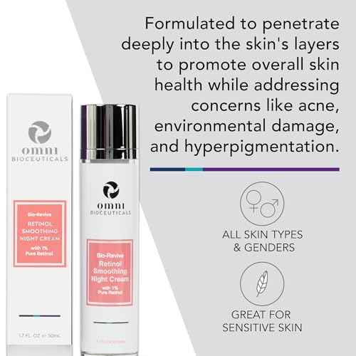 Omni Bioceuticals Bio-Revive Retinol Smoothing Night Cream with 1% Pure Retinol, 50ml