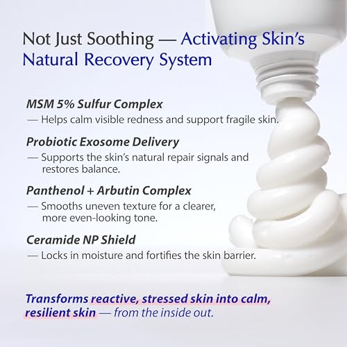 MSM Sulfur-Derived Redness Recovery Cream for Sensitive, Thin Skin ? Probiotic Exosome + Panthenol + Ceramide NP